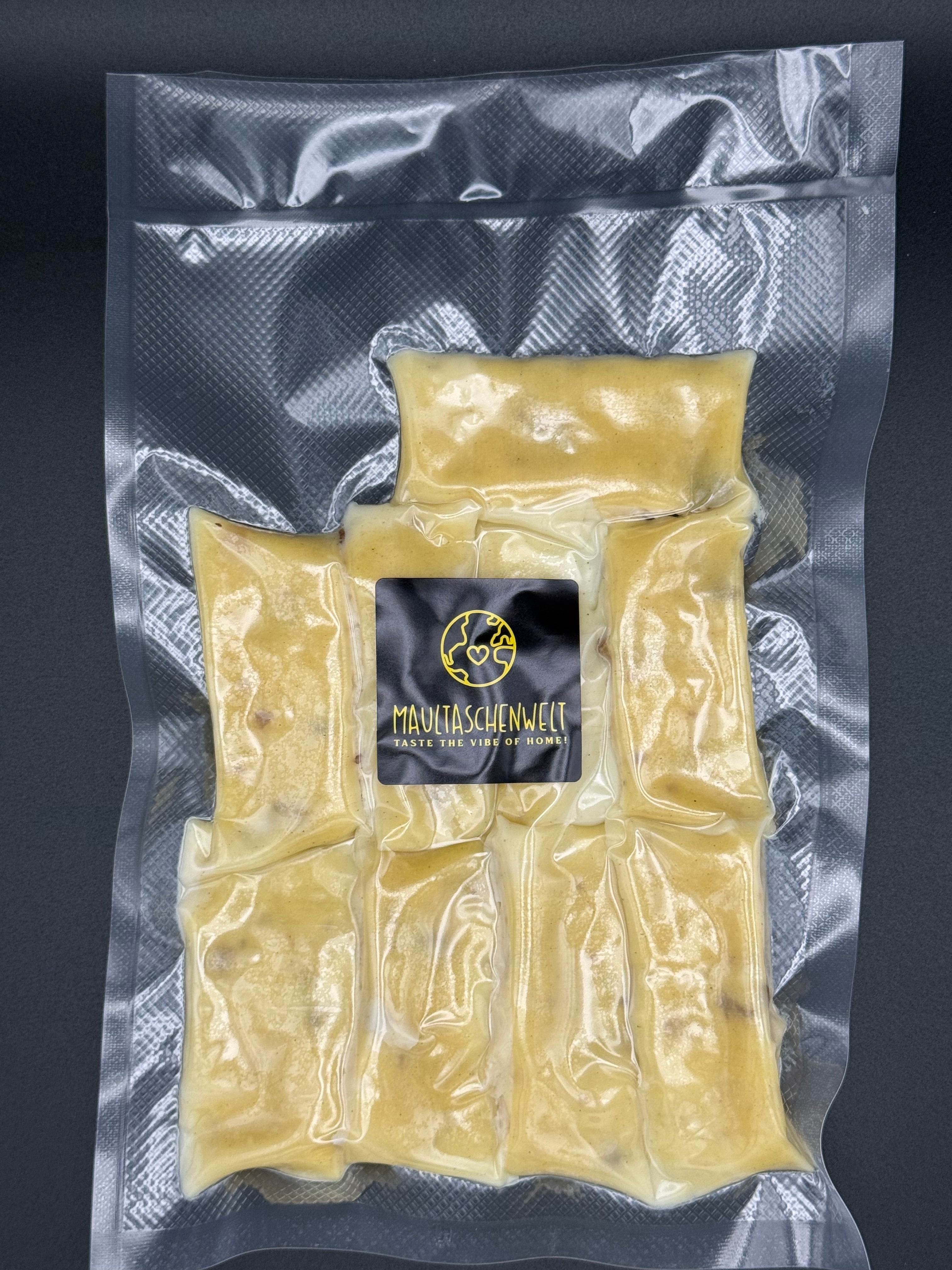 Apfelgold – süße Maultasche mit Apfel, Zimt & Rosinen