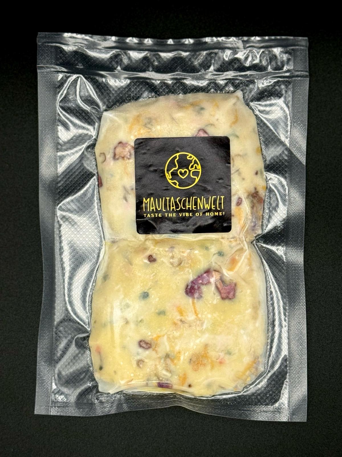 Maultaschen Blütenzauber (vegan, glutenfrei)